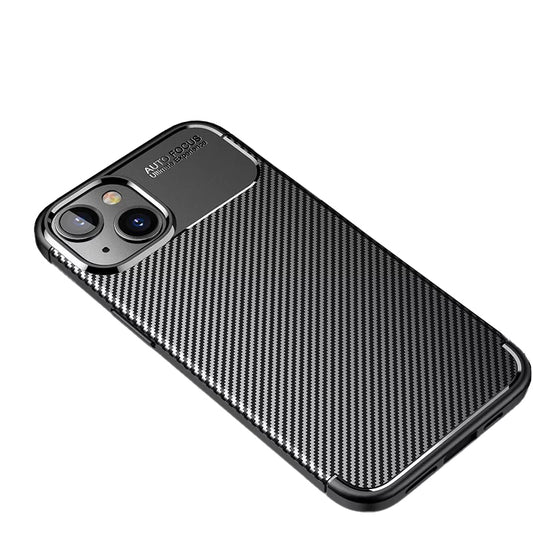 iPhone 14 Case : Carbon Fibre Black