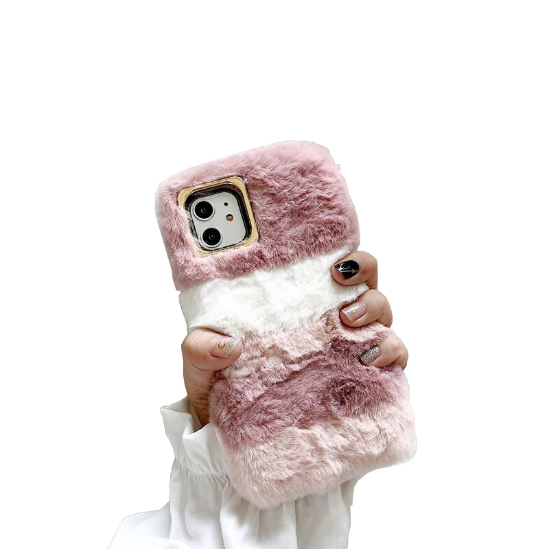 Pink Soft Fur MVYNO iPhone Cover